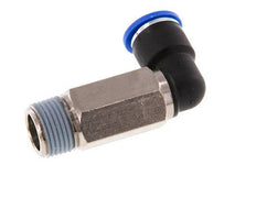 10mm x R3/8'' 90deg Winkel-Steckverschraubung mit Außengewinde Messing/PA 66 NBR lange Hülse drehbar [2 Stück]