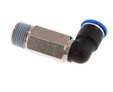 10mm x R3/8'' 90deg Winkel-Steckverschraubung mit Außengewinde Messing/PA 66 NBR lange Hülse drehbar [2 Stück]