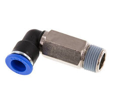 10mm x R3/8'' 90deg Winkel-Steckverschraubung mit Außengewinde Messing/PA 66 NBR lange Hülse drehbar [2 Stück]
