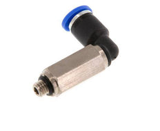 4mm x M 5 90Grad Winkel-Steckverschraubung mit Außengewinde Messing/PA 66 NBR lange Hülse drehbar [2 Stück]
