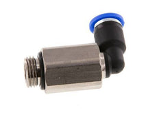 4mm x G1/8'' 90deg Winkel-Steckverschraubung mit Außengewinde Messing/PA 66 NBR lange Hülse drehbar [2 Stück]