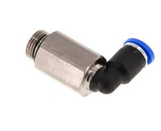 4mm x G1/8'' 90deg Winkel-Steckverschraubung mit Außengewinde Messing/PA 66 NBR lange Hülse drehbar [2 Stück]