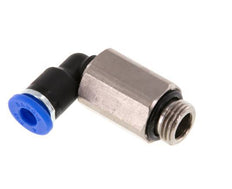 4mm x G1/8'' 90deg Winkel-Steckverschraubung mit Außengewinde Messing/PA 66 NBR lange Hülse drehbar [2 Stück]