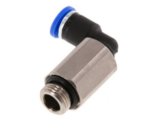 4mm x G1/8'' 90deg Winkel-Steckverschraubung mit Außengewinde Messing/PA 66 NBR lange Hülse drehbar [2 Stück]