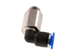 6mm x G1/8'' 90deg Winkel-Steckverschraubung mit Außengewinde Messing/PA 66 NBR lange Hülse drehbar [2 Stück]