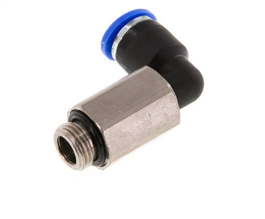 6mm x G1/8'' 90deg Winkel-Steckverschraubung mit Außengewinde Messing/PA 66 NBR lange Hülse drehbar [2 Stück]