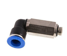 10mm x G1/8'' 90deg Elbow Push-in Fitting with Male Threads Brass/PA 66 NBR Long Sleeve Rotatable [2 Pieces]