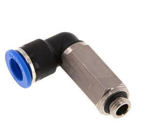 10mm x G1/8'' 90deg Winkel-Steckverschraubung mit Außengewinde Messing/PA 66 NBR lange Hülse drehbar [2 Stück]
