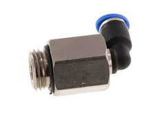 4mm x G1/4'' 90deg Elbow Push-in Fitting with Male Threads Brass/PA 66 NBR Long Sleeve Rotatable [2 Pieces]