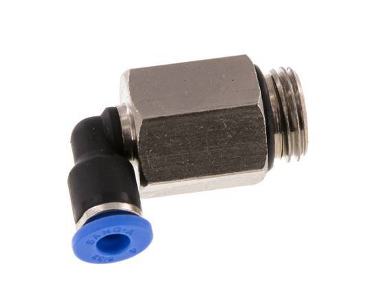 4mm x G1/4'' 90deg Winkel-Steckverschraubung mit Außengewinde Messing/PA 66 NBR lange Hülse drehbar [2 Stück]
