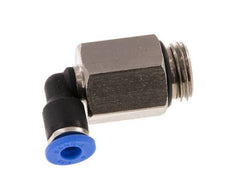 4mm x G1/4'' 90deg Winkel-Steckverschraubung mit Außengewinde Messing/PA 66 NBR lange Hülse drehbar [2 Stück]