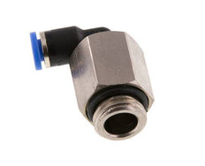 4mm x G1/4'' 90deg Winkel-Steckverschraubung mit Außengewinde Messing/PA 66 NBR lange Hülse drehbar [2 Stück]
