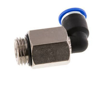 6mm x G1/4'' 90deg Winkel-Steckverschraubung mit Außengewinde Messing/PA 66 NBR lange Hülse drehbar [2 Stück]
