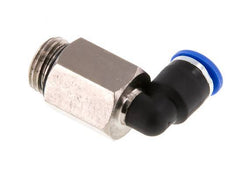 6mm x G1/4'' 90deg Winkel-Steckverschraubung mit Außengewinde Messing/PA 66 NBR lange Hülse drehbar [2 Stück]