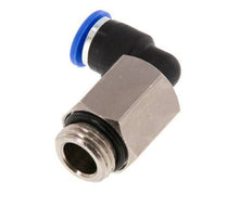 6mm x G1/4'' 90deg Winkel-Steckverschraubung mit Außengewinde Messing/PA 66 NBR lange Hülse drehbar [2 Stück]