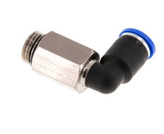 8mm x G1/4'' 90deg Winkel-Steckverschraubung mit Außengewinde Messing/PA 66 NBR lange Hülse drehbar [2 Stück]
