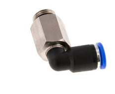 8mm x G1/4'' 90deg Winkel-Steckverschraubung mit Außengewinde Messing/PA 66 NBR lange Hülse drehbar [2 Stück]