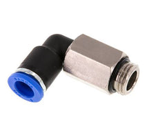 8mm x G1/4'' 90deg Winkel-Steckverschraubung mit Außengewinde Messing/PA 66 NBR lange Hülse drehbar [2 Stück]