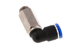 10mm x G1/4'' 90deg Winkel-Steckverschraubung mit Außengewinde Messing/PA 66 NBR lange Hülse drehbar [2 Stück]