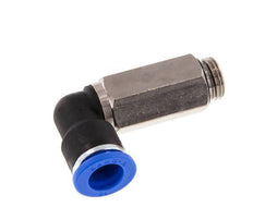 10mm x G1/4'' 90deg Winkel-Steckverschraubung mit Außengewinde Messing/PA 66 NBR lange Hülse drehbar [2 Stück]