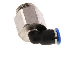 6mm x G3/8'' 90deg Winkel-Steckverschraubung mit Außengewinde Messing/PA 66 NBR lange Hülse drehbar [2 Stück]