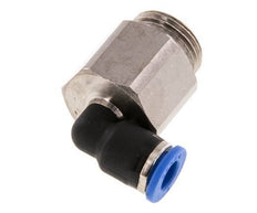 6mm x G3/8'' 90deg Winkel-Steckverschraubung mit Außengewinde Messing/PA 66 NBR lange Hülse drehbar [2 Stück]