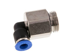 6mm x G3/8'' 90deg Winkel-Steckverschraubung mit Außengewinde Messing/PA 66 NBR lange Hülse drehbar [2 Stück]