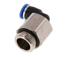 6mm x G3/8'' 90deg Winkel-Steckverschraubung mit Außengewinde Messing/PA 66 NBR lange Hülse drehbar [2 Stück]