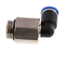 8mm x G3/8'' 90deg Winkel-Steckverschraubung mit Außengewinde Messing/PA 66 NBR lange Hülse drehbar [2 Stück]