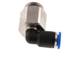 8mm x G3/8'' 90deg Elbow Push-in Fitting with Male Threads Brass/PA 66 NBR Long Sleeve Rotatable [2 Pieces]