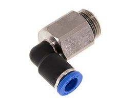 8mm x G3/8'' 90deg Winkel-Steckverschraubung mit Außengewinde Messing/PA 66 NBR lange Hülse drehbar [2 Stück]