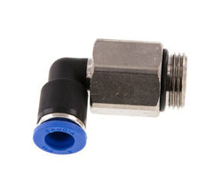 8mm x G3/8'' 90deg Winkel-Steckverschraubung mit Außengewinde Messing/PA 66 NBR lange Hülse drehbar [2 Stück]