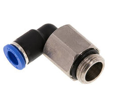 8mm x G3/8'' 90deg Winkel-Steckverschraubung mit Außengewinde Messing/PA 66 NBR lange Hülse drehbar [2 Stück]
