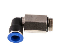 10mm x G3/8'' 90deg Winkel-Steckverschraubung mit Außengewinde Messing/PA 66 NBR lange Hülse drehbar [2 Stück]
