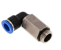 10mm x G3/8'' 90deg Winkel-Steckverschraubung mit Außengewinde Messing/PA 66 NBR lange Hülse drehbar [2 Stück]