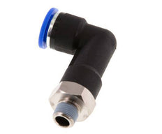 10mm x R1/8'' 90deg Winkel-Steckverschraubung mit Außengewinde Messing/PA 66 NBR langer Körper drehbar [2 Stück]