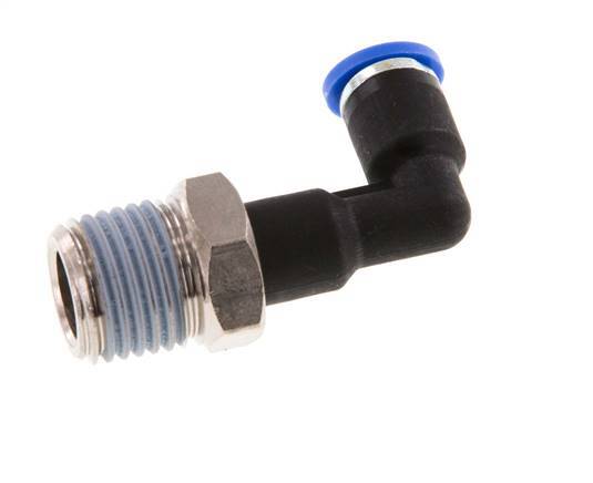 4mm x R1/4'' 90deg Winkel-Steckverschraubung mit Außengewinde Messing/PA 66 NBR langer Körper drehbar [2 Stück]