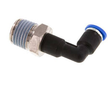 4mm x R1/4'' 90deg Winkel-Steckverschraubung mit Außengewinde Messing/PA 66 NBR langer Körper drehbar [2 Stück]