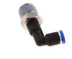 4mm x R1/4'' 90deg Winkel-Steckverschraubung mit Außengewinde Messing/PA 66 NBR langer Körper drehbar [2 Stück]