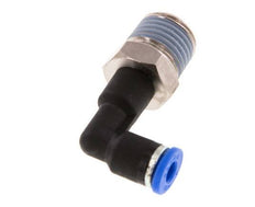 4mm x R1/4'' 90deg Winkel-Steckverschraubung mit Außengewinde Messing/PA 66 NBR langer Körper drehbar [2 Stück]