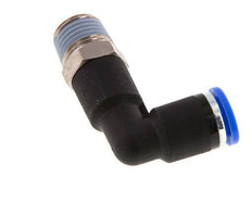 8mm x R1/4'' 90deg Winkel-Steckverschraubung mit Außengewinde Messing/PA 66 NBR langer Körper drehbar [2 Stück]