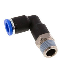 8mm x R1/4'' 90deg Winkel-Steckverschraubung mit Außengewinde Messing/PA 66 NBR langer Körper drehbar [2 Stück]