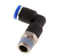 8mm x R1/4'' 90deg Winkel-Steckverschraubung mit Außengewinde Messing/PA 66 NBR langer Körper drehbar [2 Stück]