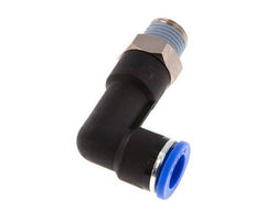 10mm x R1/4'' 90deg Winkel-Steckverschraubung mit Außengewinde Messing/PA 66 NBR langer Körper drehbar [2 Stück]