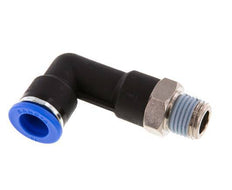 10mm x R1/4'' 90deg Winkel-Steckverschraubung mit Außengewinde Messing/PA 66 NBR langer Körper drehbar [2 Stück]