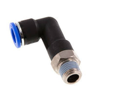 10mm x R1/4'' 90deg Winkel-Steckverschraubung mit Außengewinde Messing/PA 66 NBR langer Körper drehbar [2 Stück]