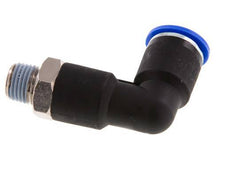 12mm x R1/4'' 90deg Elbow Push-in Fitting with Male Threads Brass/PA 66 NBR Long Body Rotatable [2 Pieces]