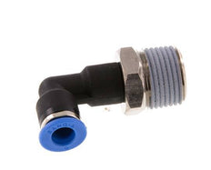 6mm x R3/8'' 90deg Winkel-Steckverschraubung mit Außengewinde Messing/PA 66 NBR langer Körper drehbar [2 Stück]