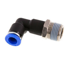 8mm x R3/8'' 90deg Winkel-Steckverschraubung mit Außengewinde Messing/PA 66 NBR langer Körper drehbar [2 Stück]