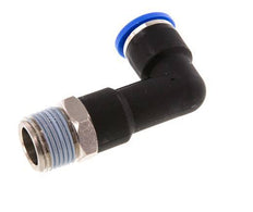 10mm x R3/8'' 90deg Winkel-Steckverschraubung mit Außengewinde Messing/PA 66 NBR langer Körper drehbar [2 Stück]